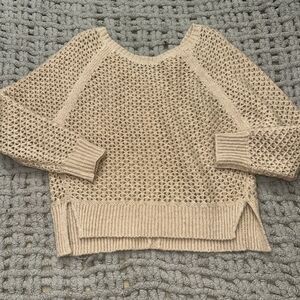 Juicy Couture Off Shoulder Women's Beige Knit Sweater